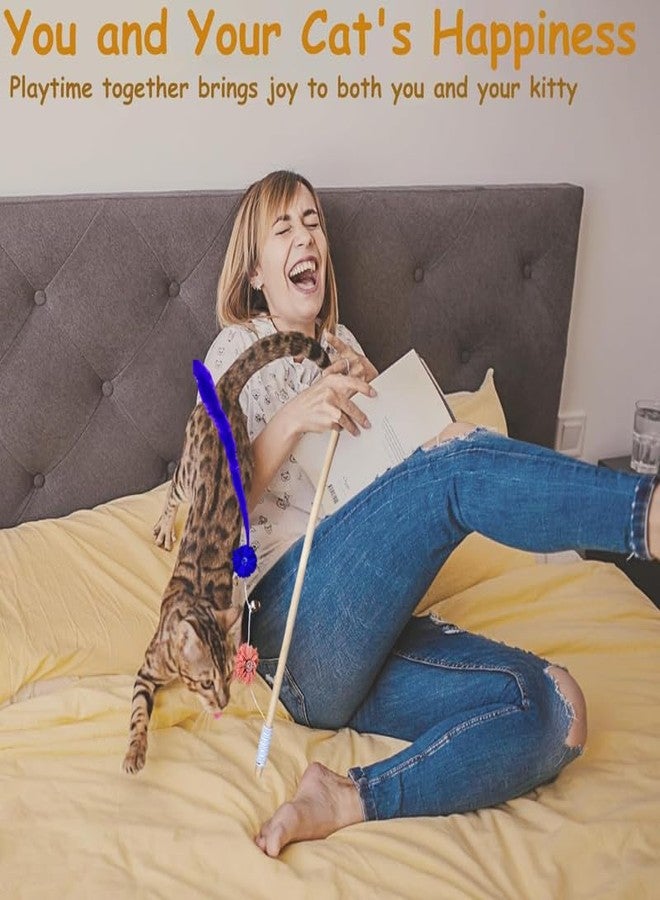 KittuPet لعبة KittuPet التفاعلية للقطط الصغيرة والقطط الصغيرة، عصا خشبية مع جرس، قطعتان - Image 5